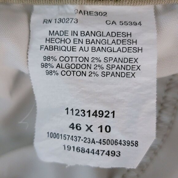 Wrangler Mens Cargo Shorts Sz 40 Relaxed Fit Flat Front Cotton Blend Khaki Tan - Picture 4 of 13